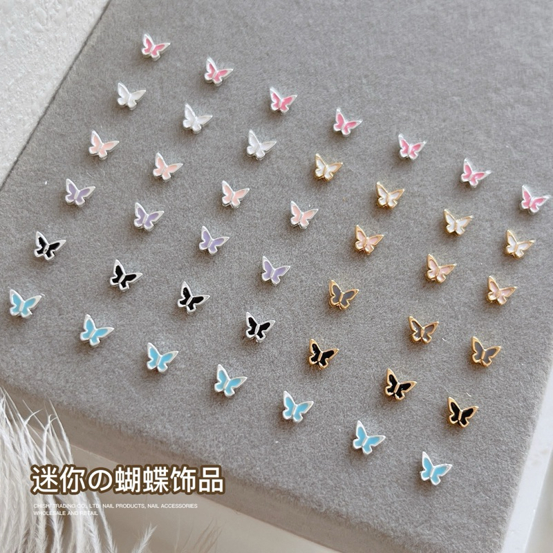 Set 10 Charm bướm mini kute trang trí móng