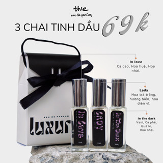 [LUXURY KÈM TÚI NƠ] 3 CHAI TINH DẦU NƯỚC HOA 5ML LƯU HƯƠNG 8-14 TIẾNG
