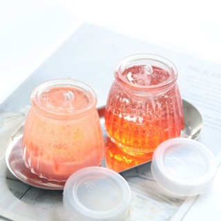Combo 10 hũ sữa chua béo thủy tinh / hũ sữa chua sọc thủy tinh kèm nắp< tặng men vili làm sữa chua >