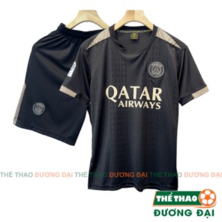 Quần Áo Bóng Đá, Đồ Đá Banh PSG Đen 2024 2025 Thun Lạnh Cao Cấp Thể Thao Đương Đại