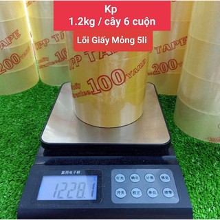 Xả Kho giá sập sàn1.2kg 6 cuộn câyBăng keo băng dính trong/đục1.2kg 4.8cm - 100yard