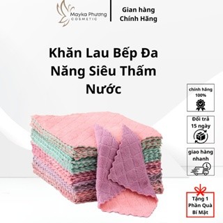 Khăn lau bếp , khăn lau bếp đa năng 2 mặt, thấm hút nước cao
