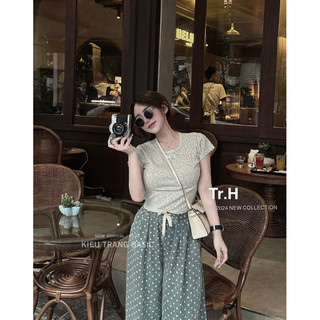Áo Thun Tăm Hoa Nhí Kiều Trang Basic