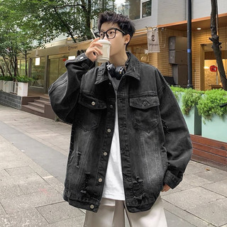 Áo Khoác Jeans Denim Jacket Unisex Gray Black