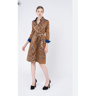 Đầm sơ mi Vintage họa tiết hiệu C.h.i.c.o.e.s xuất dư xịn