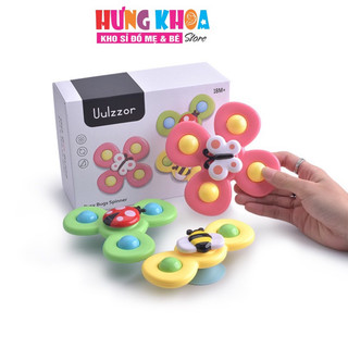 Set 3 con quay spinner, con quay đồ chơi chong chóng dính tường, âm thanh vui nhộn cho bé