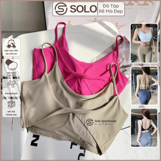 Áo Tập Gym Yoga Bra Thể Thao Hai Dây Croptop CÓ MÚT Thun Poly Mịn Mát Tôn Dáng 𝙎𝙤𝙡𝙤 𝙎𝙥𝙤𝙧𝙩𝙨𝙬𝙚𝙖𝙧 1753