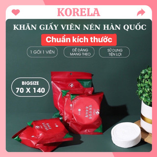 Khăn tắm nén Hàn Quốc thiết kế bo tròn loại dày đa năng tiện lợi khi đi du lịch KORELA KTN02