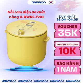Nồi cơm điện đa chức năng 1L Daewoo DWRC-Y201 công suất 400W, bảo hành 12 tháng