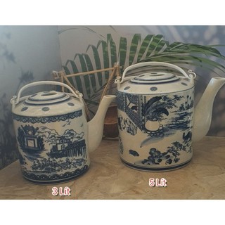 Ấm tích xưa pha trà bằng gốm sứ cao cấp cỡ lớn 3l_5l