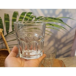 6 Cái Ly Thuỷ Tinh Lùn khía cạnh 306ml UG-389, 06 Cái LG- 101110(10001) Lucky uống trà, cafe
