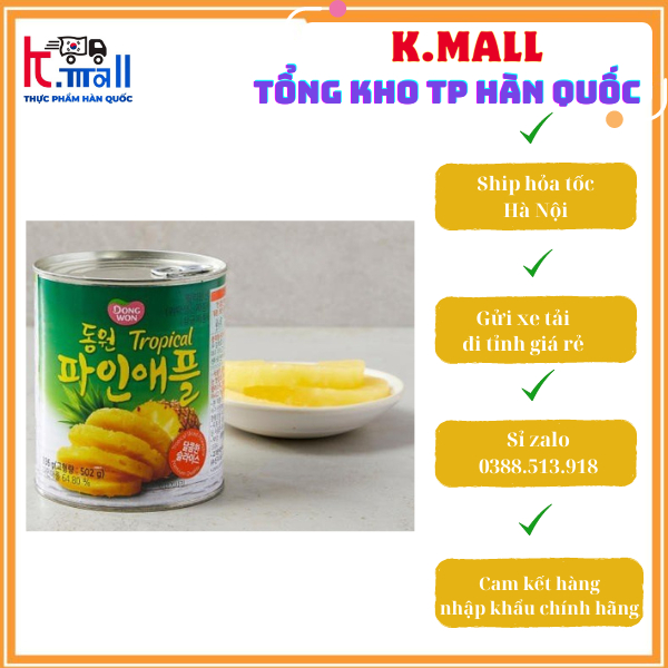 Dứa hộp hàn quốc 836g .