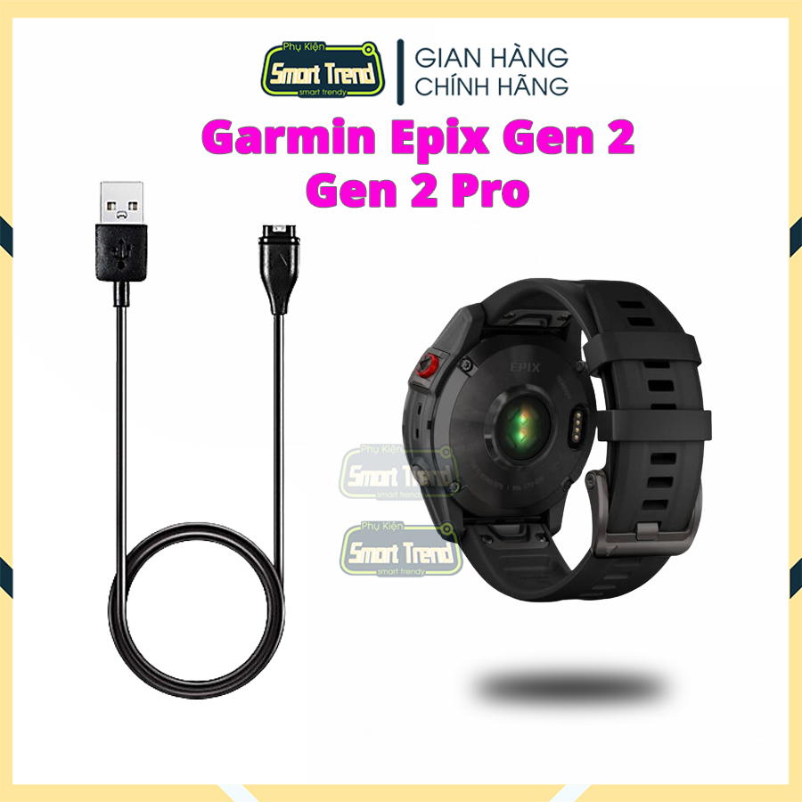 Cáp Sạc Dài 1M Nhựa Dẻo Bền Bỉ Hạn Chế Rối Cho Đồng Hồ Garmin Epix Gen 2 Gen 2 Pro SmartTrend