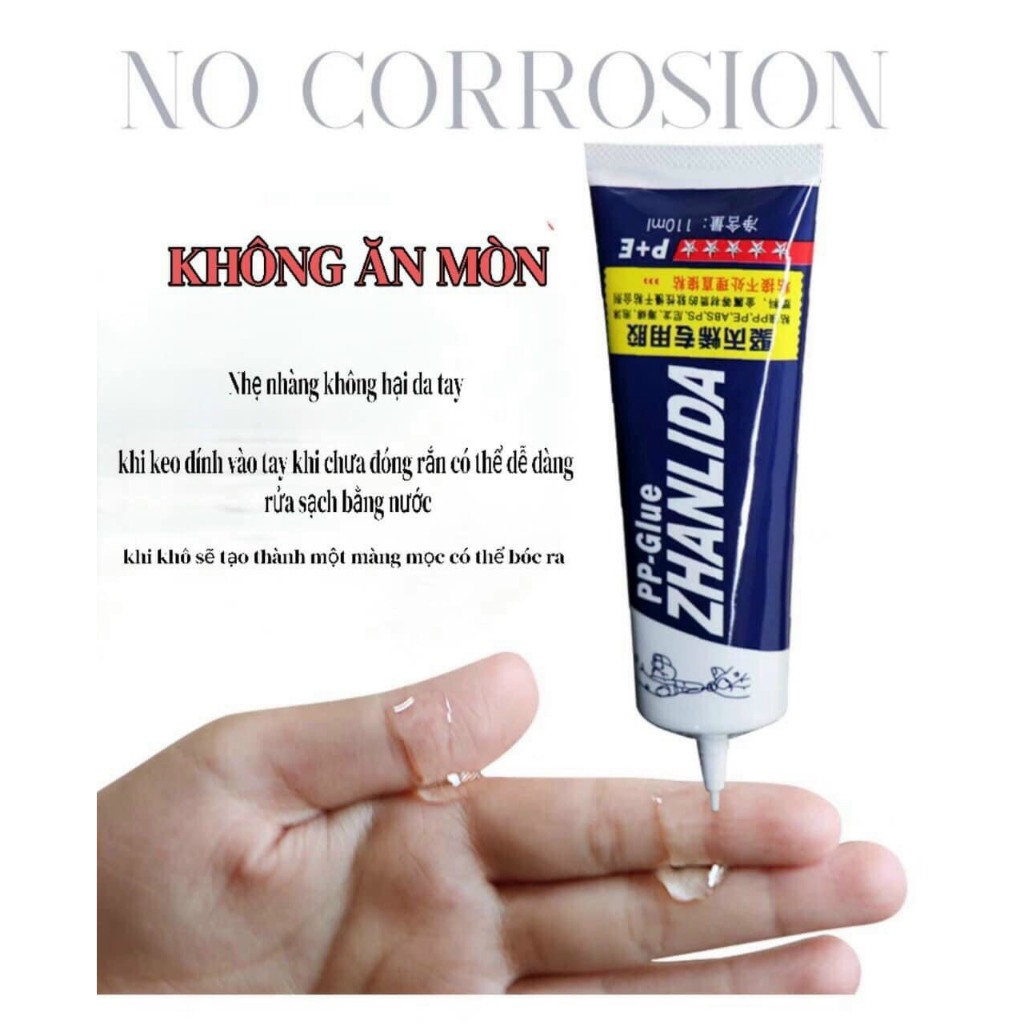 Keo dán nhựa PP+PE Glue Zhanlida chuyên dán các vật dụng từ nhựa PP, PE
