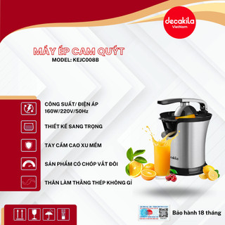Máy Ép Cam Quýt DECAKILA (KEJC008B) Ép Cam Quýt Kiệt Bã Siêu Tiện Lợi