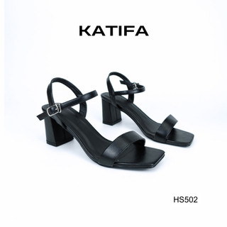 (Form nhỏ nâng size)Giày cao gót 7F sandal quai bản basic KATIFA HS502 - BH 12 tháng