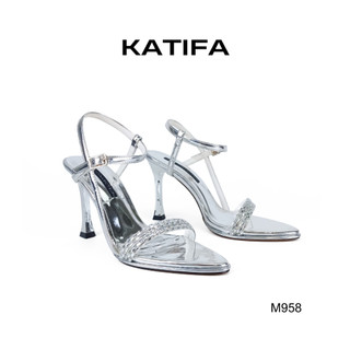 Giày cao gót sandal mũi nhọn quai đá kép sang chảnh KATIFA M958