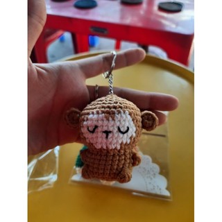 Móc khoá len khỉ con handmade