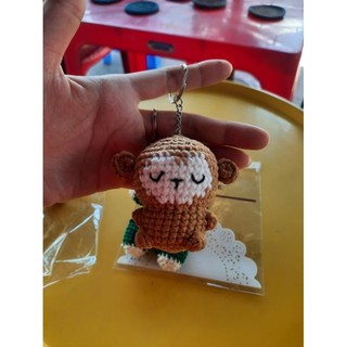 Móc khoá len khỉ con handmade