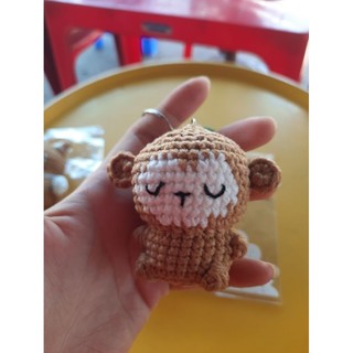 Móc khoá len khỉ con handmade