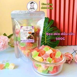 500Gr Kẹo Dẻo Dâu Sữa Đà Lạt Bò Đội Nón Shop