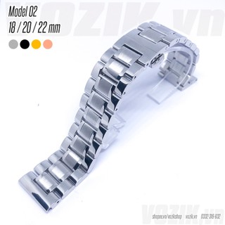 Dây đồng hồ khóa bướm thép không gỉ model 02 chống han gỉ chống bay màu