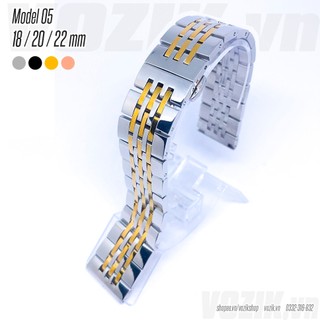 Dây đeo đồng hồ VOZIK thép không gỉ Model 05 kiểu khóa bấm (18mm 20mm 22mm) - 2
