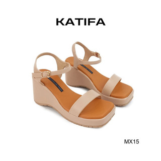 Giày Sandal Đế Xuồng 8P Quai Ngang KATIFA MX15 Đệm Mút Siêu Êm Ái, BH 24 Tháng