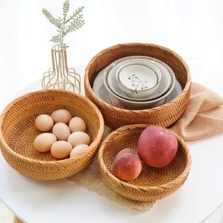 Bát mây| rổ mây tròn đựng hoa quả bánh kẹo, trang tri decor