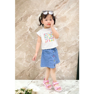 Bộ quần áo mùa hè cho bé gái sét áo thun chân váy jean 10-35kg mẫu mới năm 2024 { Hàng Loại 1}