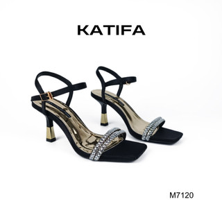Giày cao gót sandal dây kép quai mảnh đính đá 7F KATIFA  M7120 - BH 2 năm