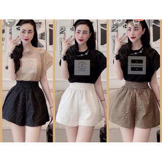 Quần đùi lưng thun cạp cao