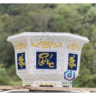 Khuôn Đúc Chậu Cảnh ABS Lục Giác 45 cao 35 cm. Khuôn Đúc Chậu Cảnh Nhựa ABS cao cấp