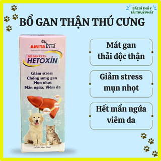 Bổ gan thận cho chó mèo, tăng cường chức năng gan thận thú cưng Hetoxin - PET010