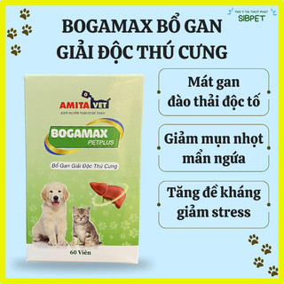 Giải độc gan chó mèo, bổ gan thận thú cưng, tăng cường hệ miễn dịch chó mèo Bogamax - PET012