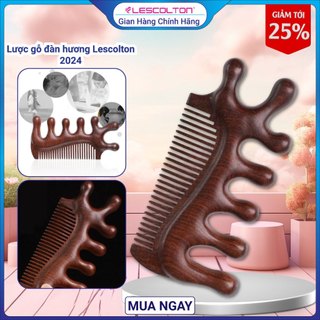 Lược gỗ đàn hương Lescolton massage da đầu thông kinh mạch chống tĩnh điện dành cho cả nam và nữ