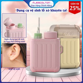 Bộ vệ sinh lỗ xỏ khuyên tai Lescolton với thiết kế nhỏ gọn tiện lợi giúp làm sạch bảo vệ tai của bạn