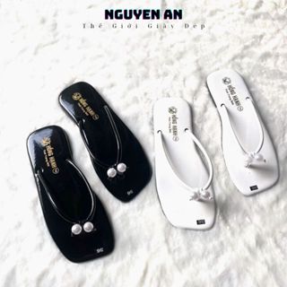  Dép kẹp nữ mũi vuông,dép xỏ ngón đính hạt châu thời trrang mới phong cách Hàn Quốc đủ màu đủ size. 