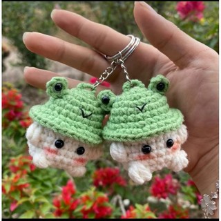 Móc khóa len nấm đội mũ handmade cute 🥰