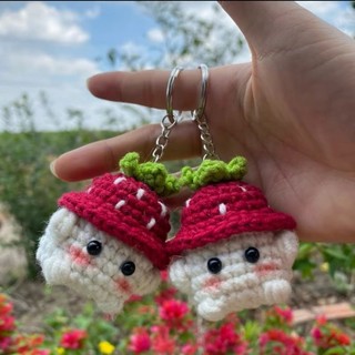 Móc khóa len nấm đội mũ handmade cute 🥰