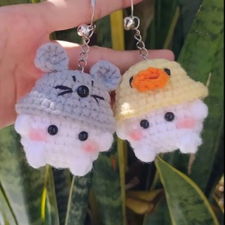 Móc khóa len nấm đội mũ handmade cute 🥰