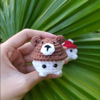 Móc khóa len nấm đội mũ handmade cute 🥰