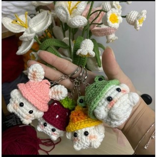 Móc khóa len nấm đội mũ handmade cute 🥰