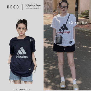 Áo thun cotton 2 chiều định lượng 260gsm , Áo thun Unisex  nam nữ Form rộng full zip tag L01  DEGO