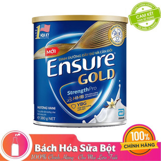  Sữa Bột Abbott Ensure Gold Hương Vani  Lon 380g   Date: 2027  