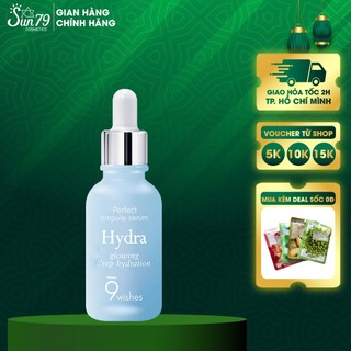 Serum Dưỡng Ẩm Và Làm Da Trắng Sáng 9 Wishes Hydra Skin Ampule Serum 30ml