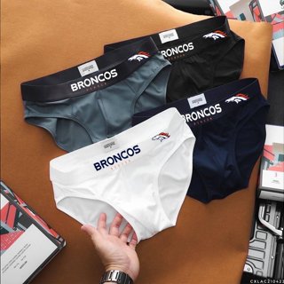  Hộp 4 Quần lót nam Tam giác Broncos thun lạnh Quần Sịp chéo Namcao cấp chất thun lạnh cạp to 
