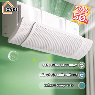 Tắm Chắn Gió Điều Cao Cấp GADI Hòa Xoay 180 Độ, Điều Chỉnh Kích Thước Tùy Ý, Tấm Chắn Máy Lạnh Đảo Hướng Gió
