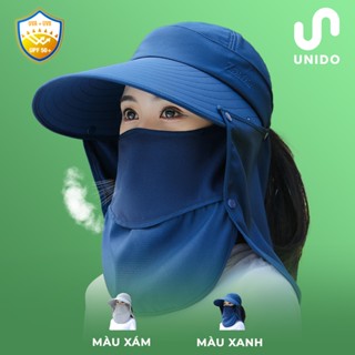  Mũ chống nắng bảo vệ toàn diện mặt và cổ - Thiết kế sang trọng trẻ trung - Mẫu mới nhất UNIDO M01 