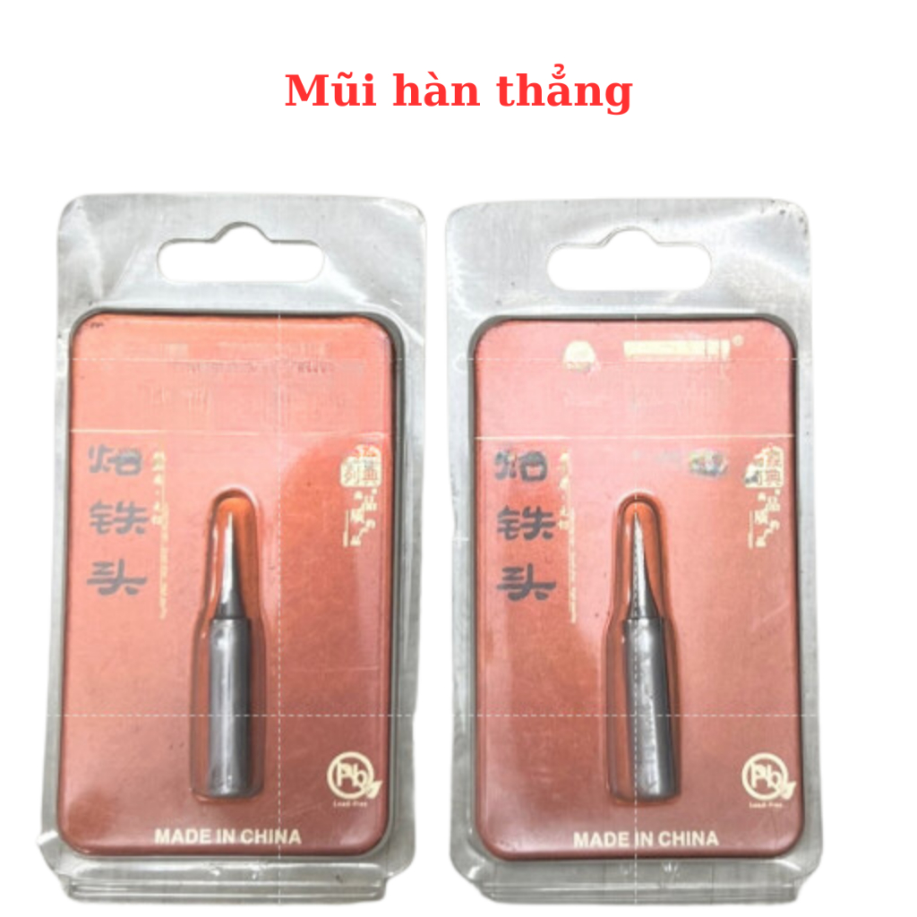 Mũi hàn thẳng NT dành cho trạm hàn 936, mũi hàn thay thế cho mỏ hàn chỉnh nhiệt 936, 937, 908, 806, 